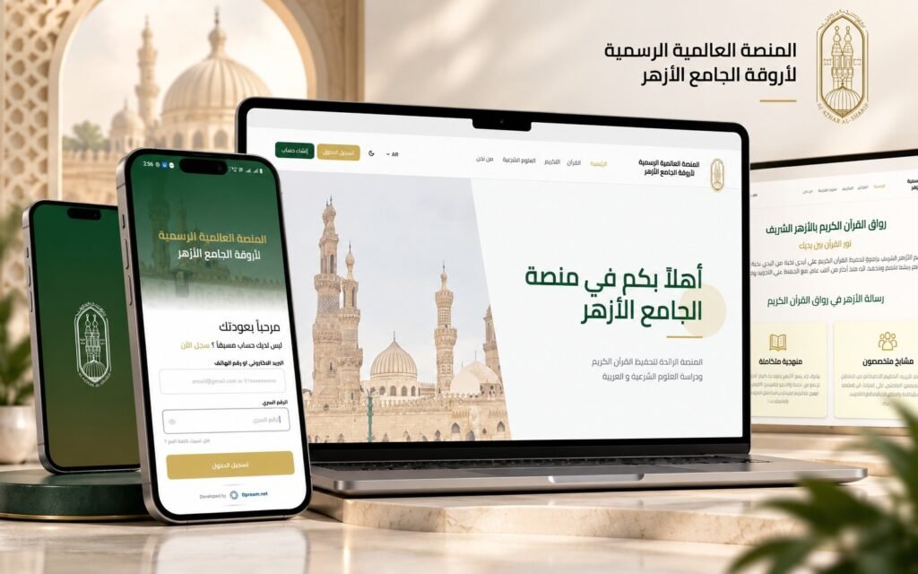 Al-Azhar Al-Sharif project mockup